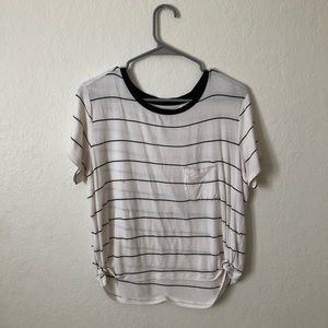 American Eagle white striped shirt